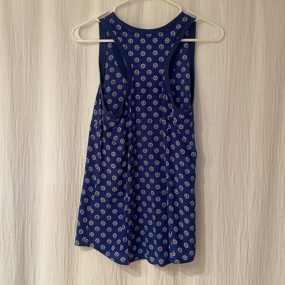Joie Alicia Silk Nautical Racerback Tank Top - Picture 3 of 5